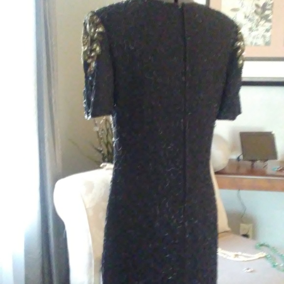 Laurence Kazar Beaded Cocktail Dress - Picture 3 of 8